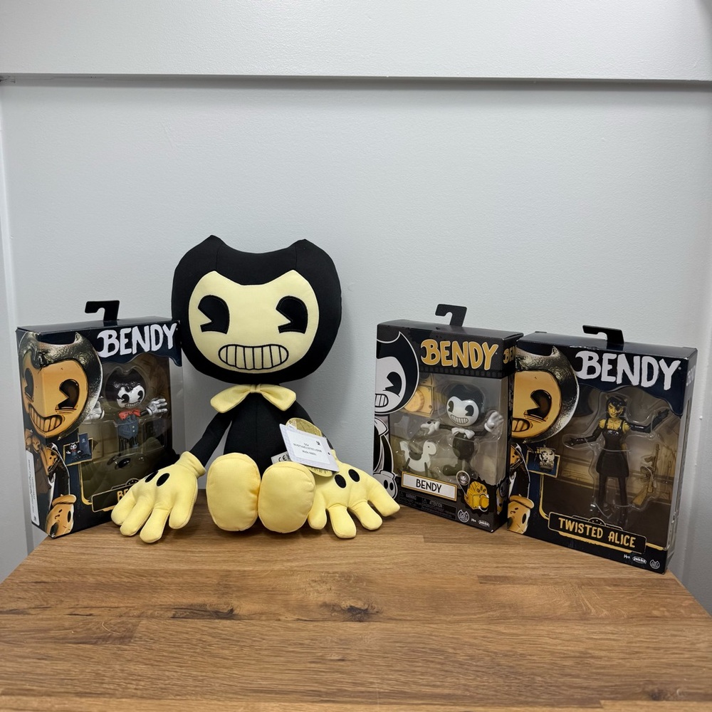 NWT Bendy and the Ink Machine 16” Jumbo Plush Twisted Alice Bendy Bundle of 4